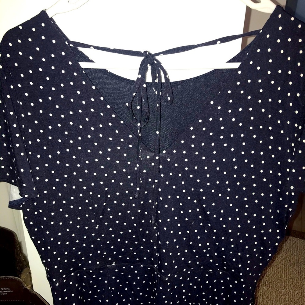 LOFT Navy & White Dress - Sz 12p - NWT